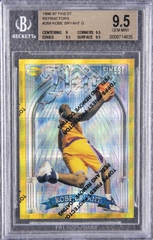 1996-97 Finest Refractors #269 Kobe Bryant Rookie Card – BGS GEM MINT 9.5